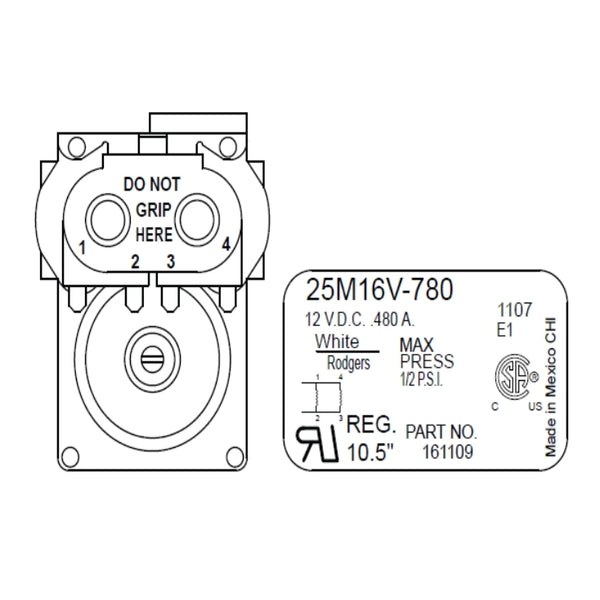 White Rodgers Gas Valve Solenoid (MPN: 521072)