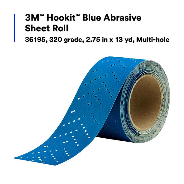 3M Hookit Blue Abrasive Sheet Roll (MPN: 36195)