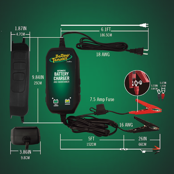 Battery Tender Plus Battery Charger (MPN: 022-0211-DL-WH)