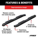 Aries 4 Inch Oval Nerf Bar With Step Pads (MPN: S224046)