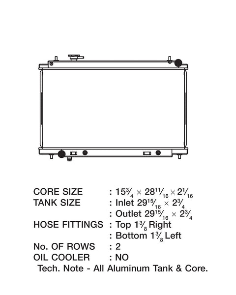 CSF Aluminum Radiator (MPN: 3329)