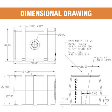 Buyers Products Liquid Transfer Tank (MPN: 82123929)