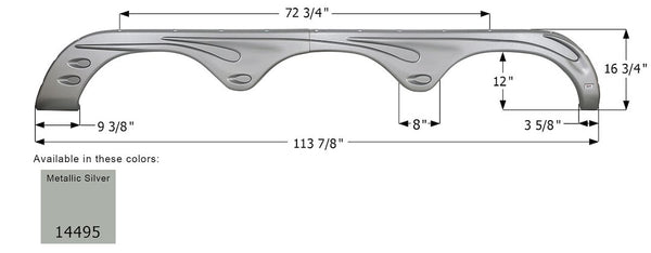 Icon Fender Skirt for Triple Axle Vehicles (MPN: 14495)