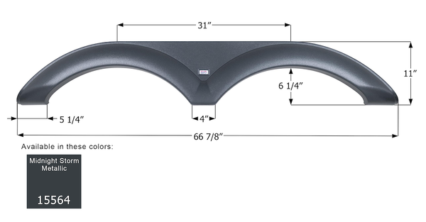 Icon Fender Skirt for Tandem Axle RVs (MPN: 15564)