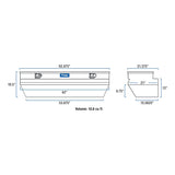 UWS 62-Inch Gloss Black Heavy-Wall Aluminum Wedge Box (MPN: EC20382)