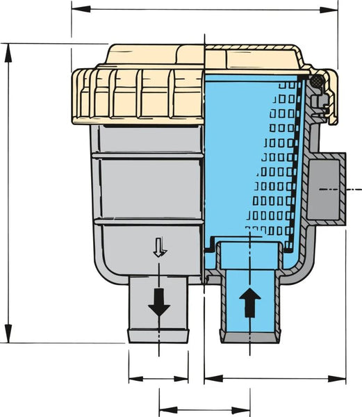 Vetus Marine Water Intake Strainer (MPN: FTR330/25)