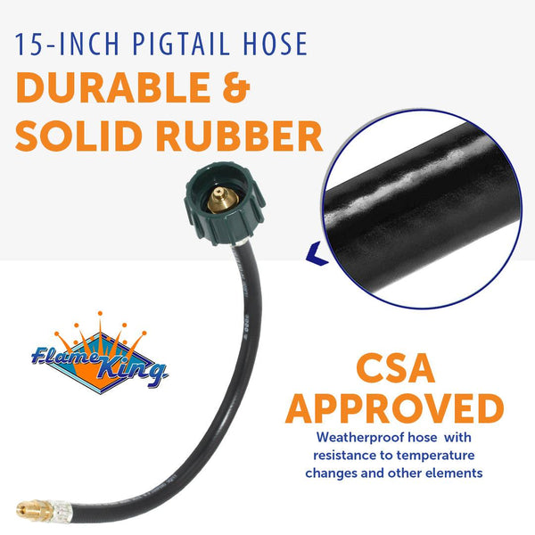 Flame King Propane Feed Hose (MPN: E15INPT)