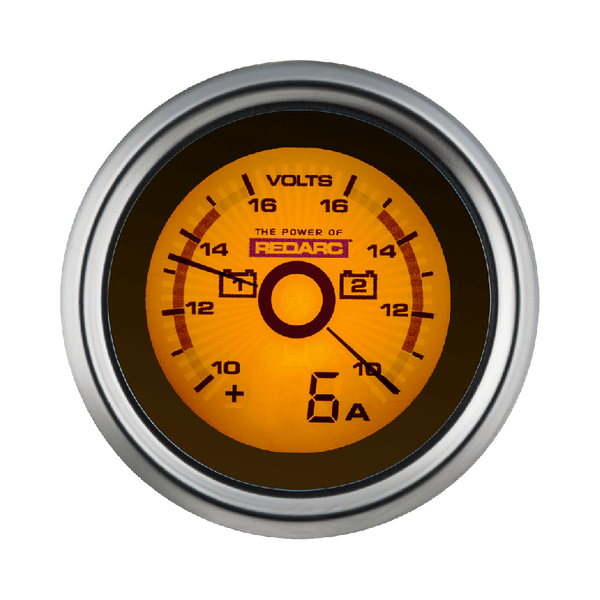 Redarc Dual Voltage Gauge (MPN: G52-VVA)