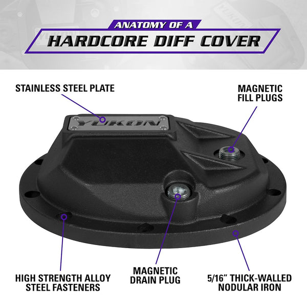 Yukon Differential Cover for Dana 35 Axle (MPN: YHCC-M35)