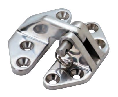 Boat door hinge for flush hatch covers (MPN: 66027-3)