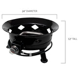 Flame King Portable Propane Fire Pit (MPN: FKG6502D)