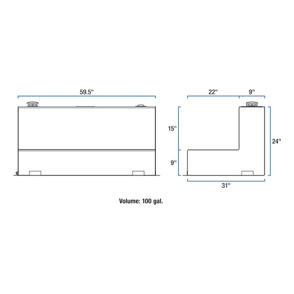 UWS Liquid Transfer Tank (MPN: ST-100-L-W)