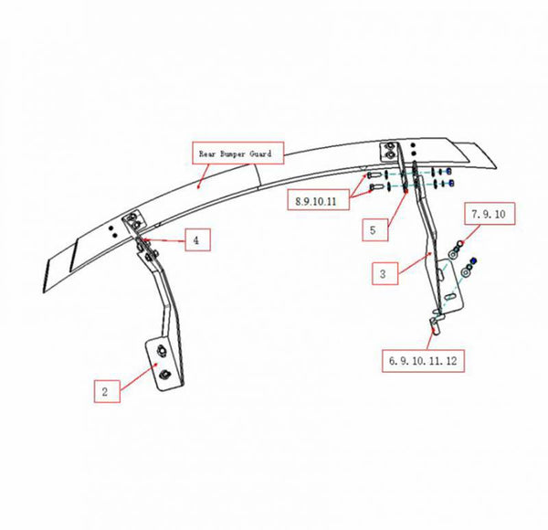 Black Horse Off Road Bumper Guard (MPN: CRDL-HOH602S)