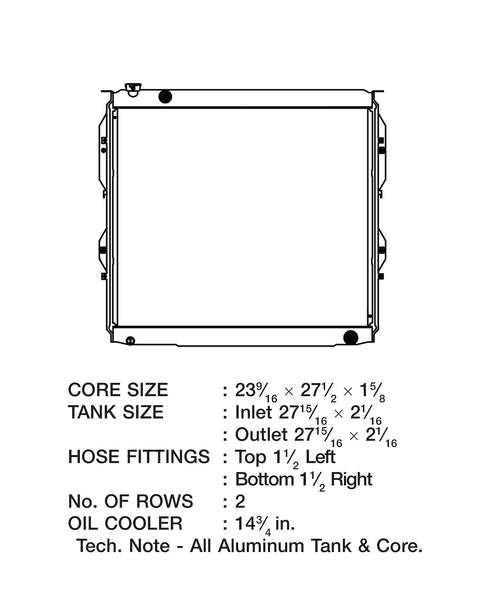 CSF Aluminum Radiator (MPN: 7030)