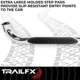 TrailFX Nerf Bar Round Tube Side Steps (MPN: A0046S)
