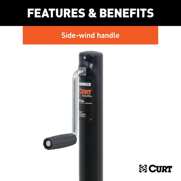 CURT Manual Sidewind Trailer Tongue Jack (MPN: 28204)