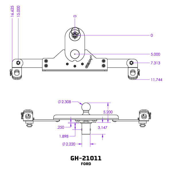 Gen-Y Hitch GoosePuck GEN 2 Gooseneck Trailer Hitch Ball (MPN: GH-21011)