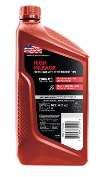 Valvoline High Mileage Motor Oil (MPN: 797977)