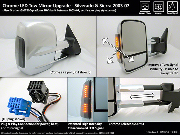 ProEFX Exterior Towing Mirror (MPN: EFXMRSIL03HEC)