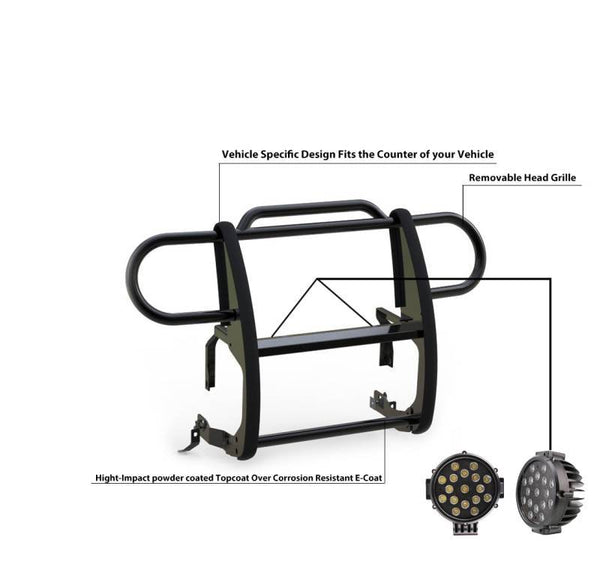 Black Horse Offroad Grille Guard (MPN: 17JPJLMA-PLB)