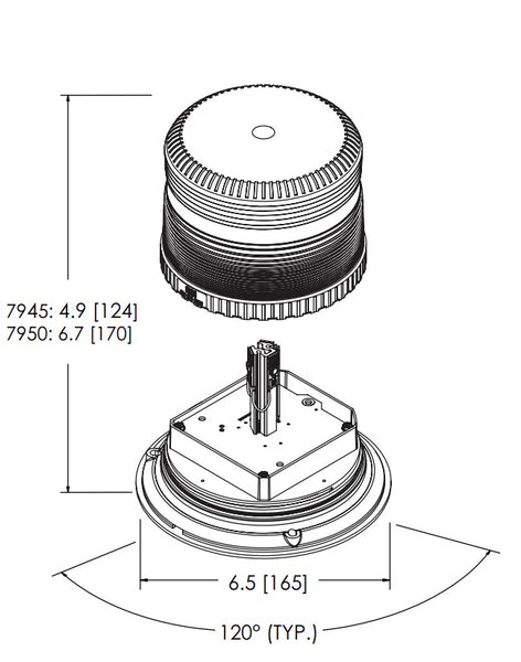 Ecco Electronic Beacon Light (MPN: 7945A-VM)