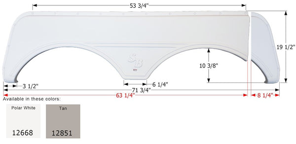 Icon Fender Skirt For Tandem Axles (MPN: 12668)