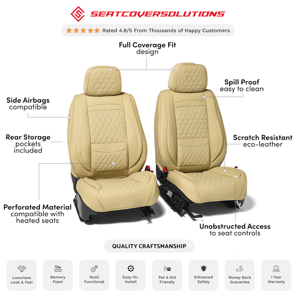 Seat Cover Solutions Luxury Bucket Seat Covers (MPN: FFFBE)