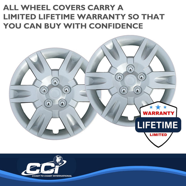 16 Inch Silver Wheel Cover Set by Coast To Coast (MPN: IWCB887216S)