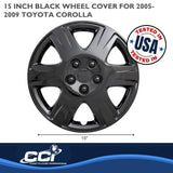 Coast To Coast 15 Inch Wheel Cover Set (MPN: IWC42215BLK)