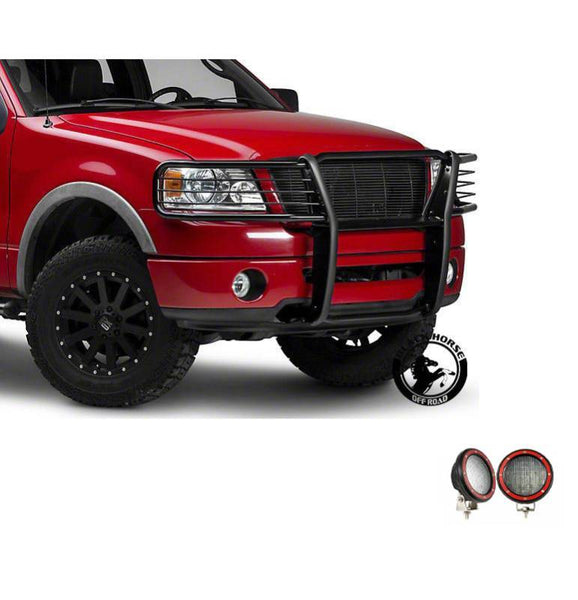 Black Horse Grille Guard Kit (MPN: 17FP28MA-PLFR)
