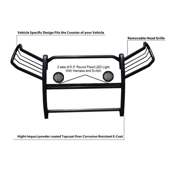 Black Horse Grille Guard Kit (MPN: 17A093904MA-PLFB)