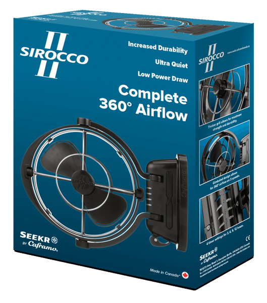 Caframo Sirocco II 7 Inch Cabin Fan (MPN: 7010CABBX)