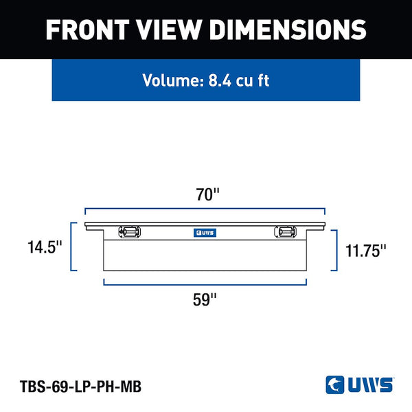 UWS Crossover Low Profile Tool Box (MPN: TBS-69-LP-PH-MB)