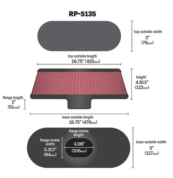 K&N Universal Air Filter (MPN: RP-5135)