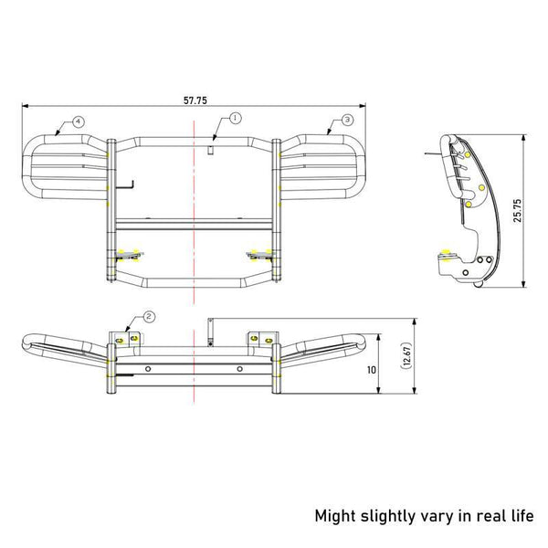 Black Horse Off Road Grille Guard (MPN: 17EH26MA)