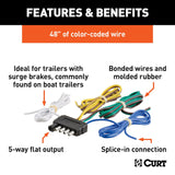 Curt 5-Way Flat Trailer Wiring Connector (MPN: 58540)