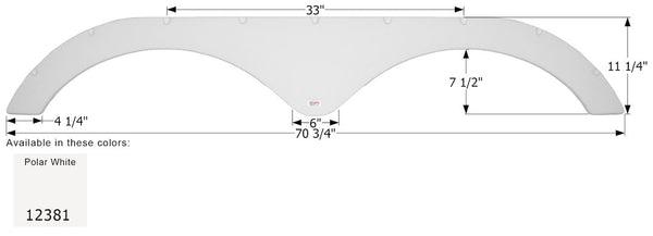 Icon Fender Skirt for Tandem Axle RVs (MPN: 12381)
