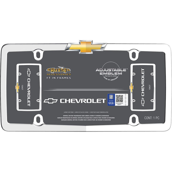 Chevy Bowtie Chrome License Plate Frame (MPN: 10437)