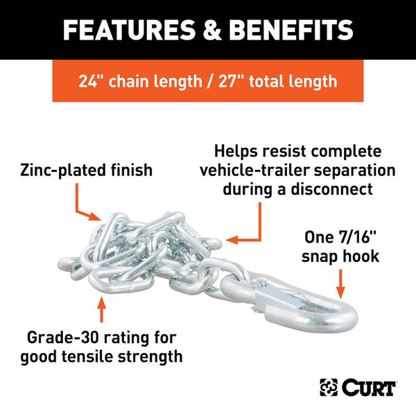CURT Trailer Safety Chain (MPN: 80313)
