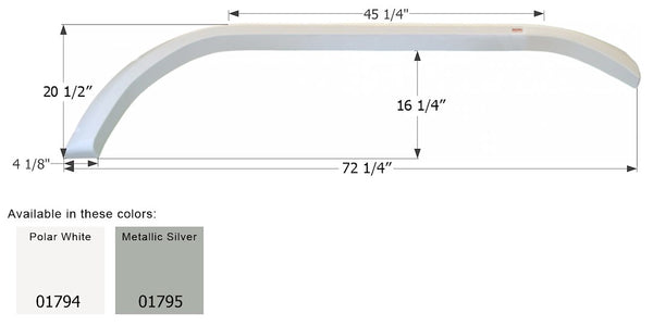 Icon Fender Skirt for Tandem Axle RVs (MPN: 01795)