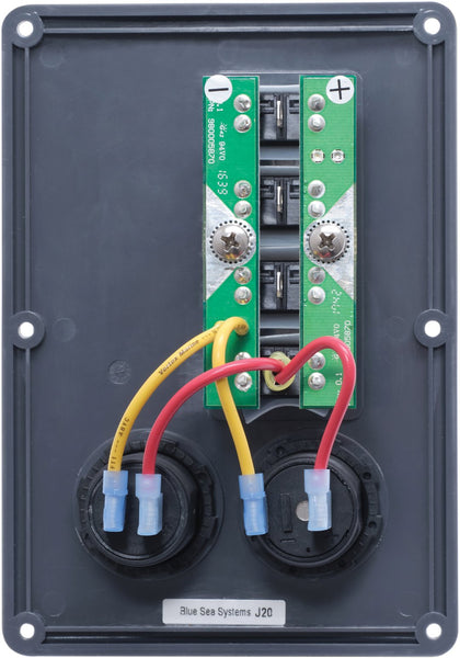 Blue Sea Switch Panel with 4 Rocker Switches (MPN: 4321-BSS)