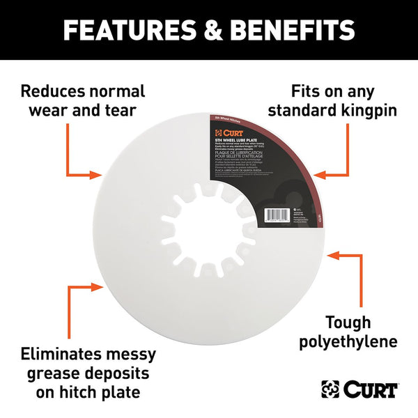 Fifth Wheel Trailer Hitch Lube Plate (MPN: 16721)
