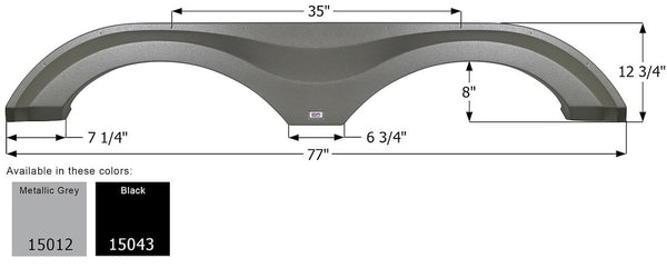 Icon Fender Skirt for Tandem Axle RVs (MPN: 15012)