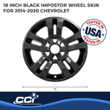 Coast To Coast Impostor Wheel Skin 18 Inch (MPN: IWCIMP377BLKN)