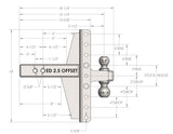 Bulletproof Hitches Trailer Hitch Ball Mount (MPN: ED25OFFSET)