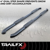 TrailFX 4 Inch Oval Tube Side Steps (MPN: A1018T)