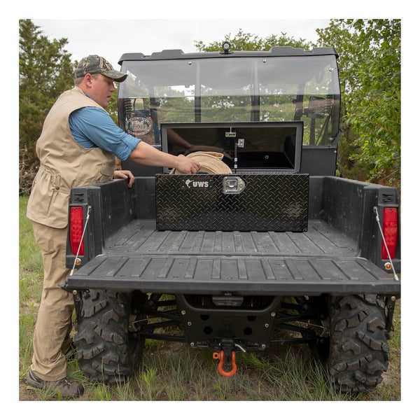 UWS 32-Inch Gloss Black Heavy-Wall Aluminum ATV Storage Box (MPN: EC20012)