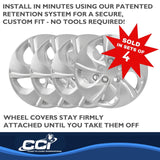 15 Inch Wheel Cover Set with 5 Twisted Spokes (MPN: IWC51015S)