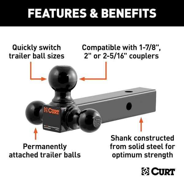 CURT Multi Tow Ball Mount (MPN: 45650)