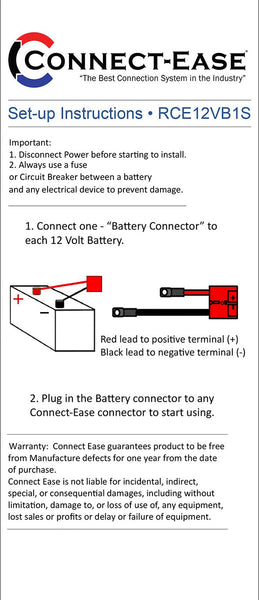 Battery Connection Harness for 12 Volt Systems (MPN: RCE12VB1S)